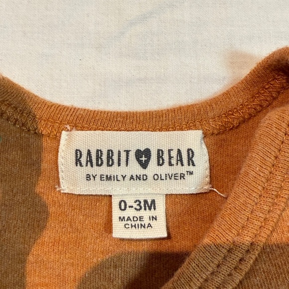 Rabbit + Bear - Organic Cotton "Hey Pumpkin" Baby Onesie Shirt - Picture 3 of 3